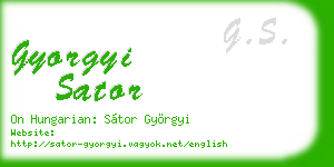 gyorgyi sator business card
